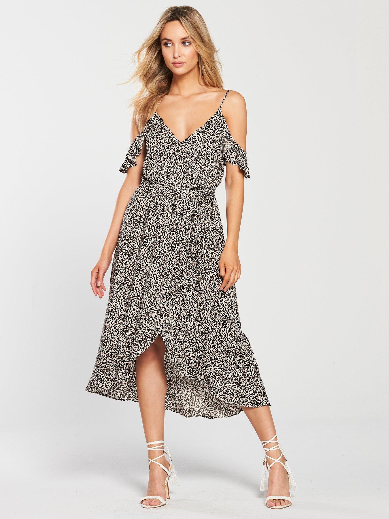 Black and White Midi Dress